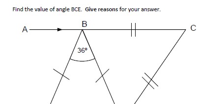 GCSE questions on parallel and transverse lines.  Questions also about forming an expression.